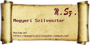 Megyeri Szilveszter névjegykártya