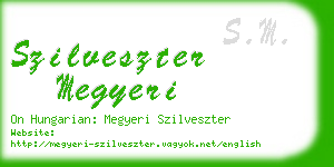 szilveszter megyeri business card